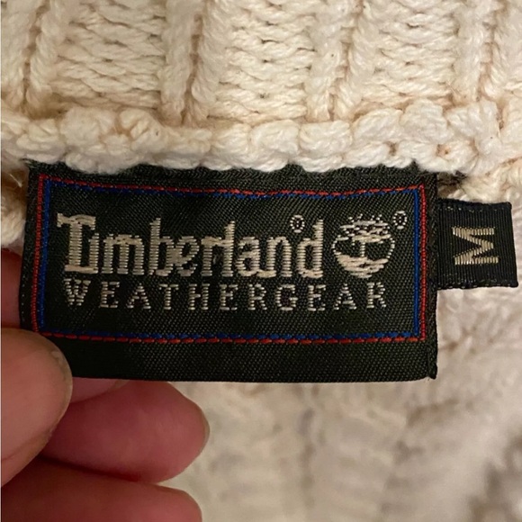 Vintage Womens Timberland Weathergear Made in Ireland Cable Sweater 100% Cotton - Picture 7 of 8